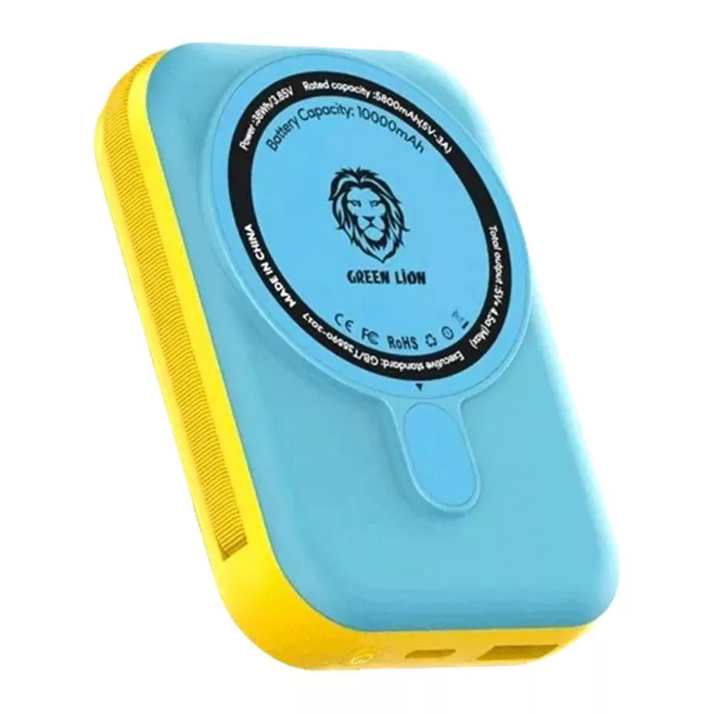 پاوربانک گرین لاین مدل monoco magsafe ظرفیت 10000میلی آمپر ساعت