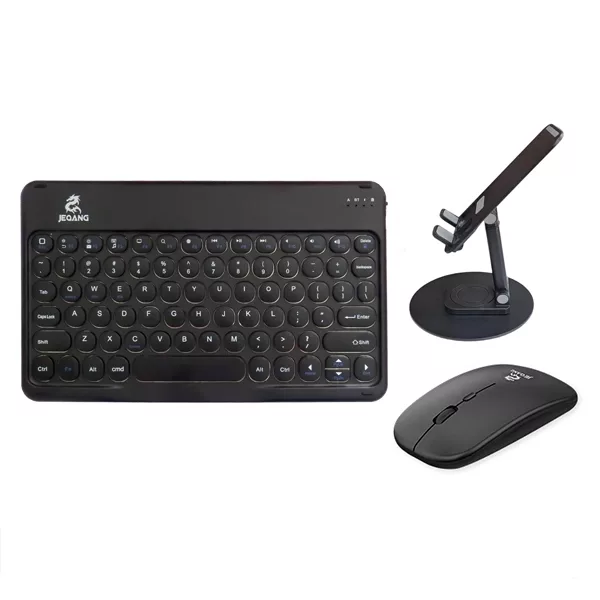 کیبورد و ماوس بلوتوثی جکنگ مدل JB-987 3 In 1 SET