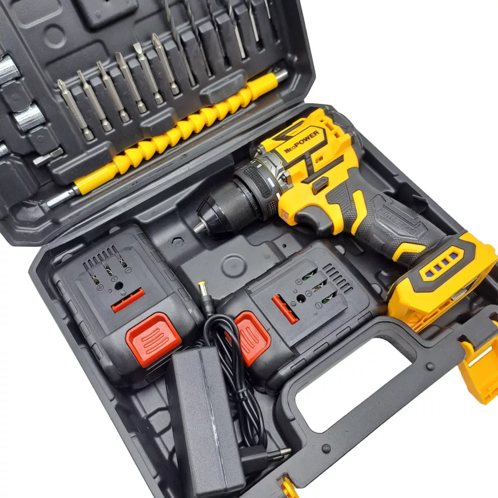 مجموعه 28 عددی دریل پیچ گوشتی براشلس صنعتی نیوپاور مدل 48VF کد 2