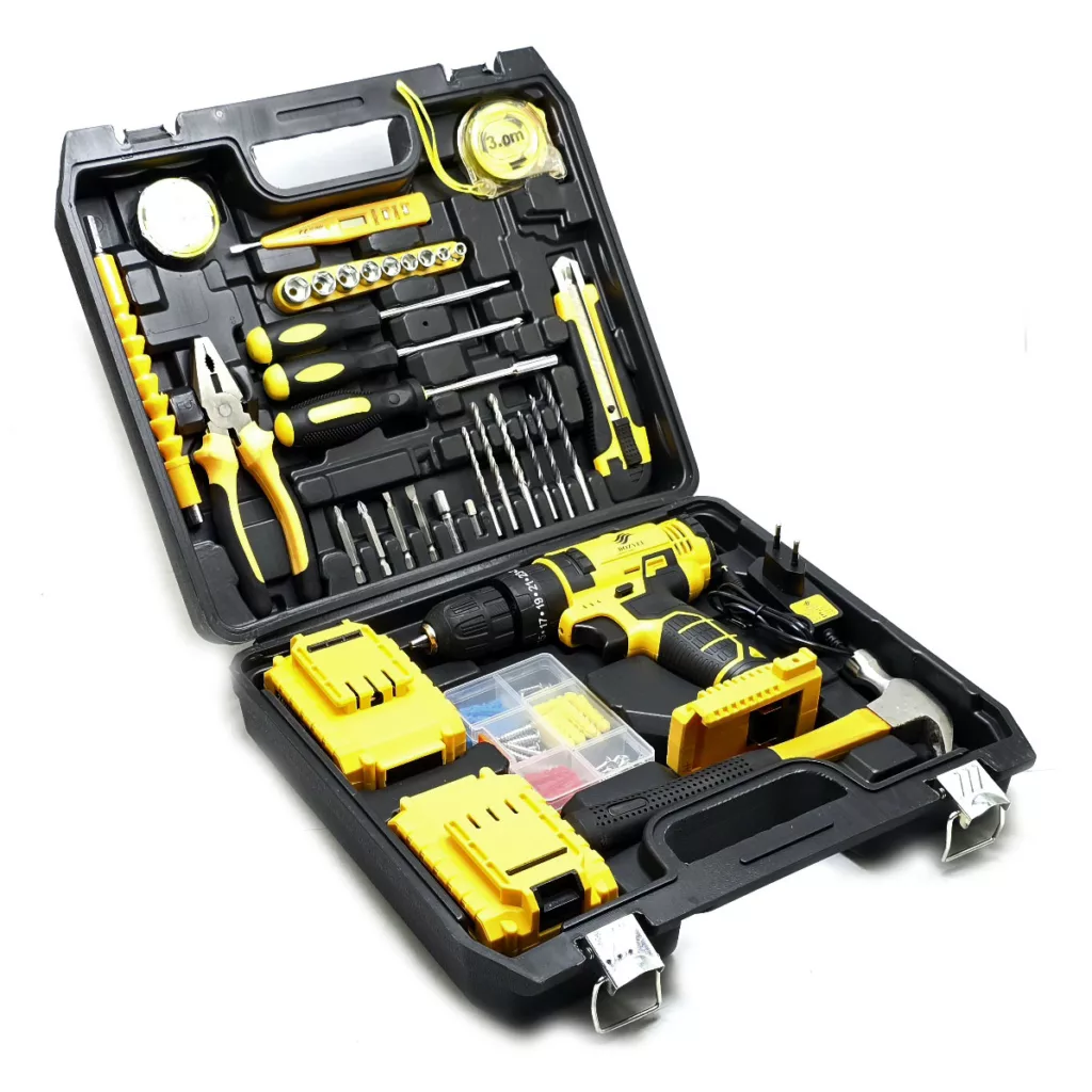 مجموعه 96 عددی دریل پیچ گوشتی شارژی چکشی بوزیل مدل 24V