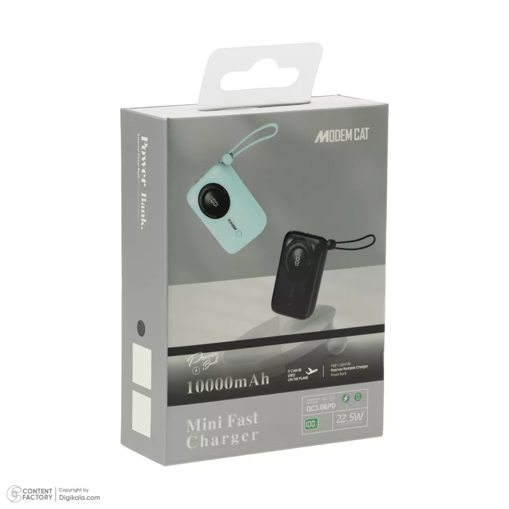 پاوربانک مودم کت مدل MPB-027 ظرفیت 10000 میلی آمپر ساعت