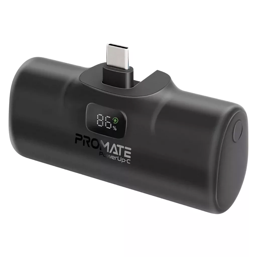 پاوربانک پرومیت مدل POWERUP-C.BLK ظرفیت 5000 میلی‌آمپرساعت