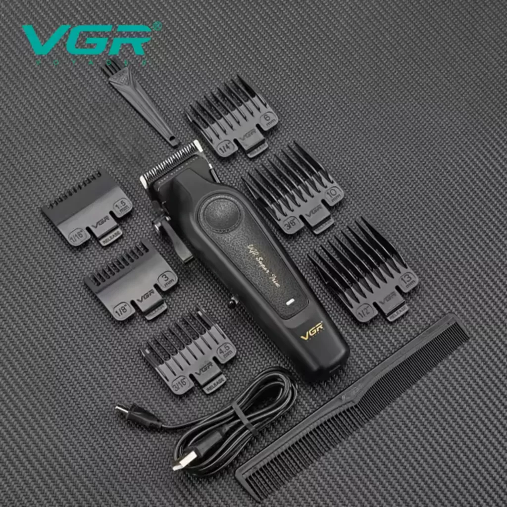 ماشین اصلاح موی سر و صورت شارژی وی جی ار مدل V-197
