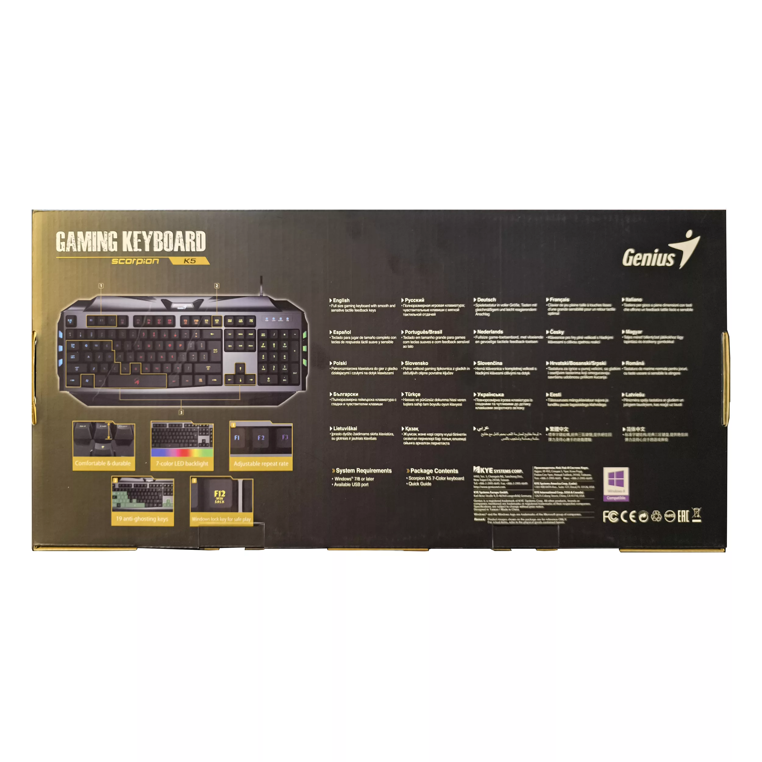 کیبورد مخصوص بازی جنیوس مدل Scorpion K5