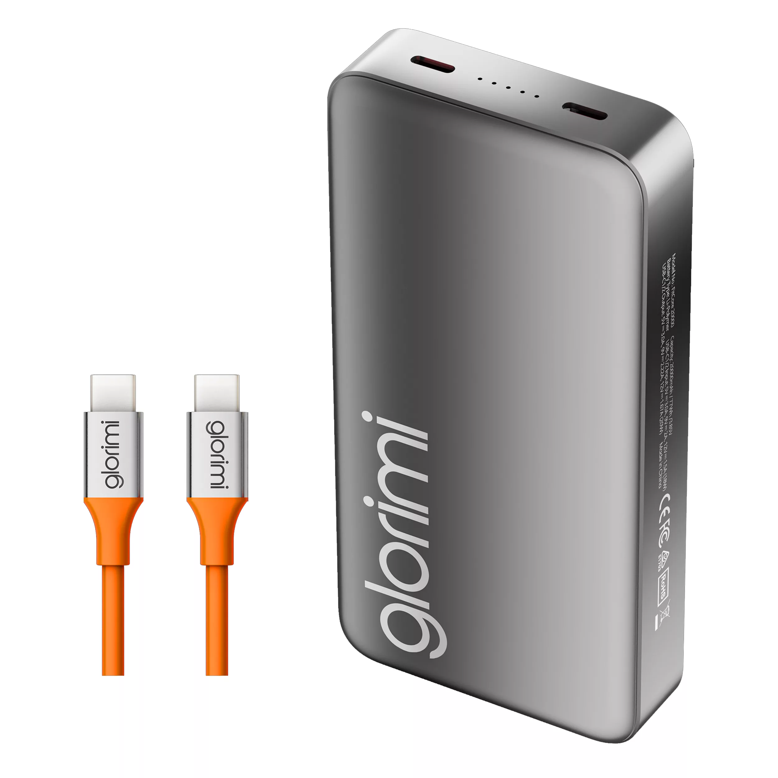 پاوربانک 20وات گلوریمی مدل FitCore ظرفیت 20000 میلی آمپر ساعت