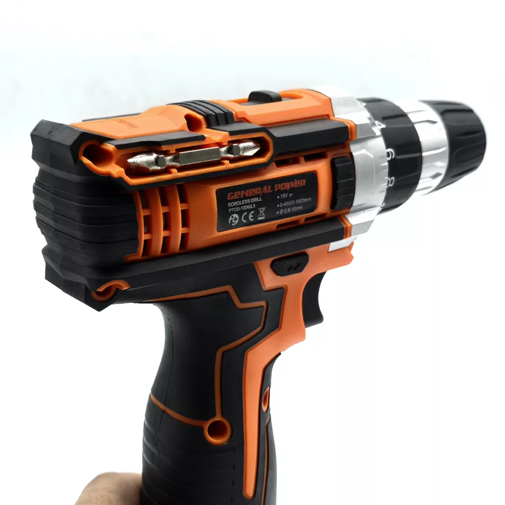 دریل پیچ گوشتی شارژی سه نظام 10 میلیمتری 18 ولت جنرال پاور مدل 18V