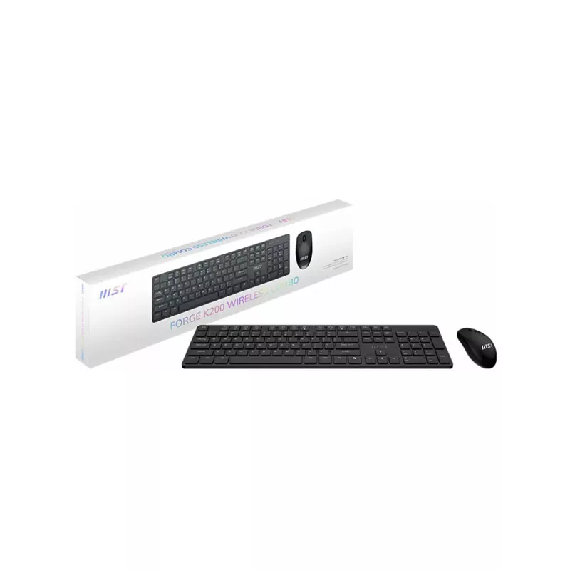 کیبورد و ماوس گیمینگ ام اس آی مدل FORGE K200 Wireless Combo