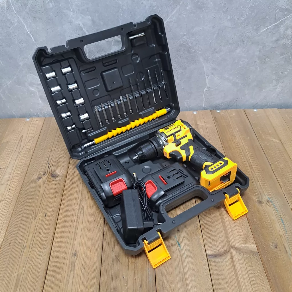 مجموعه 28 عددی دریل پیچ گوشتی براشلس صنعتی نیوپاور مدل 48VF/XR کد 2