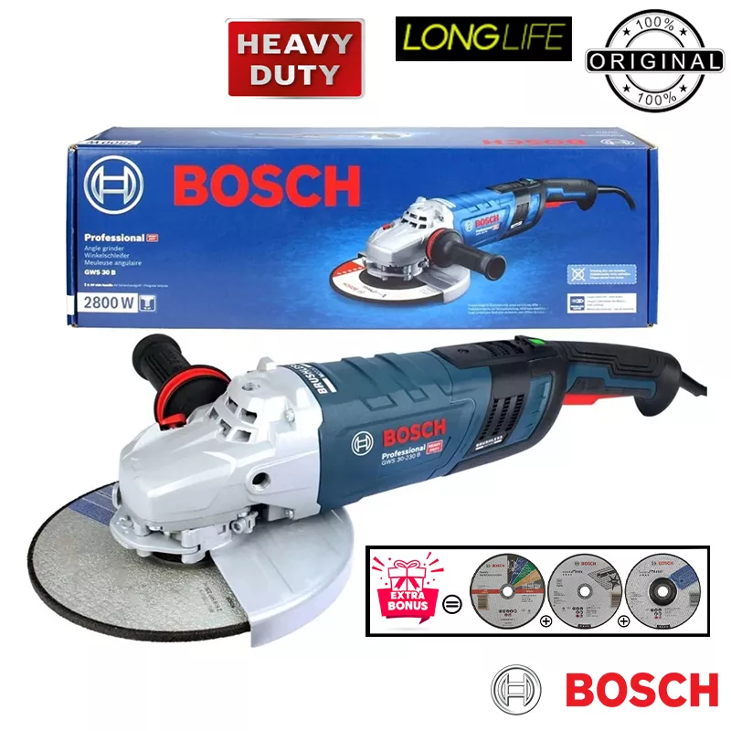 فرز 230 میلیمتری 2800 وات بوش مدل سنگبری فوق هوشمند کد GWS 30-230 B - 2800W