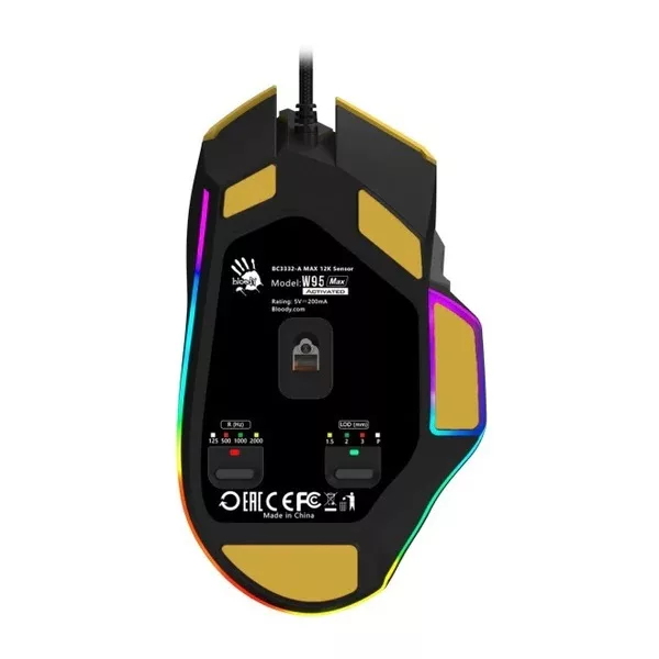 ماوس گیمینگ بلادی مدل W95 Max Sport Lime Activated