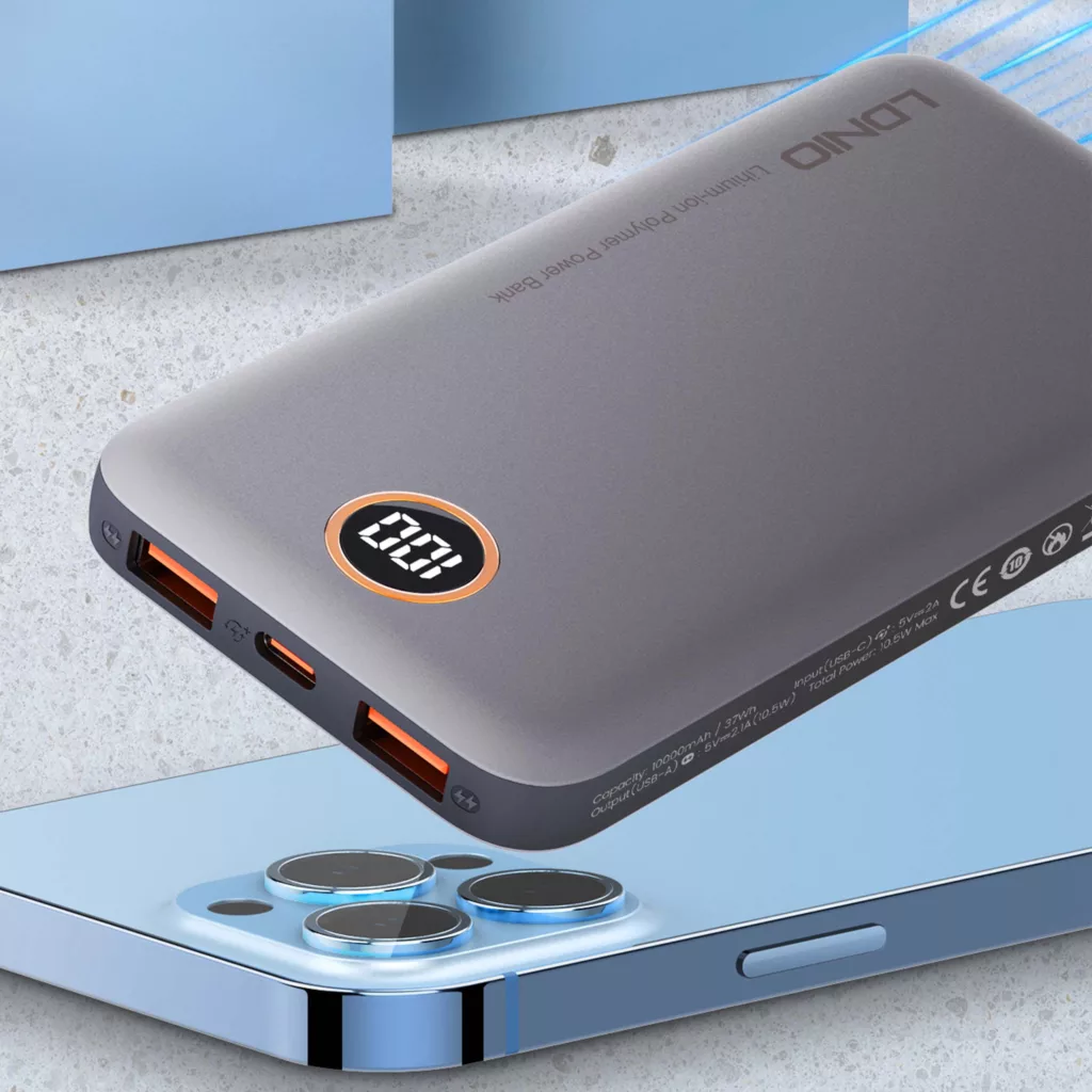 پاوربانک الدینیو مدل P10 ظرفیت 10000 میلی آمپر ساعت