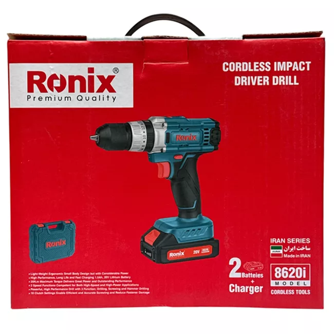 دریل پیچ گوشتی ۱۰ میلی متری ۷۰۰ وات رونیکس مدل ۸۶۲۰i