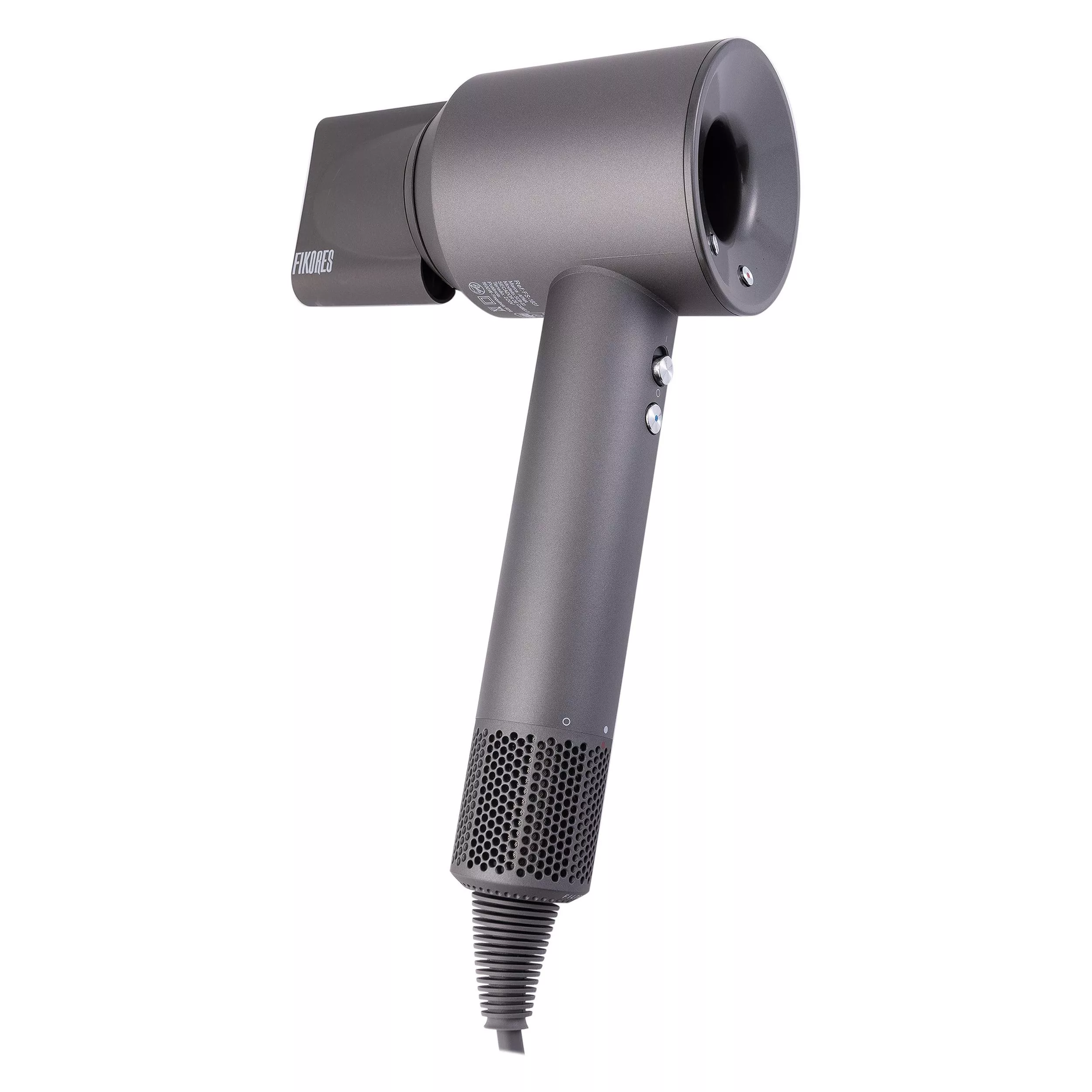 سشوار حرفهای فیکورس مدل سوپرسونیک، موتور AC با توان مصرفی 1600 وات، دارای قابلیت باد سرد، قابلیت تعویض سری، دارای سیم گردان، با حالت صافکننده و حجمدهنده، وزن 1200 گرم، تنظیم حرارت 3 حالته و کنترل سرعت 3 حالته، به همراه دیسپانسر و 5 عدد سری متمرکزکننده