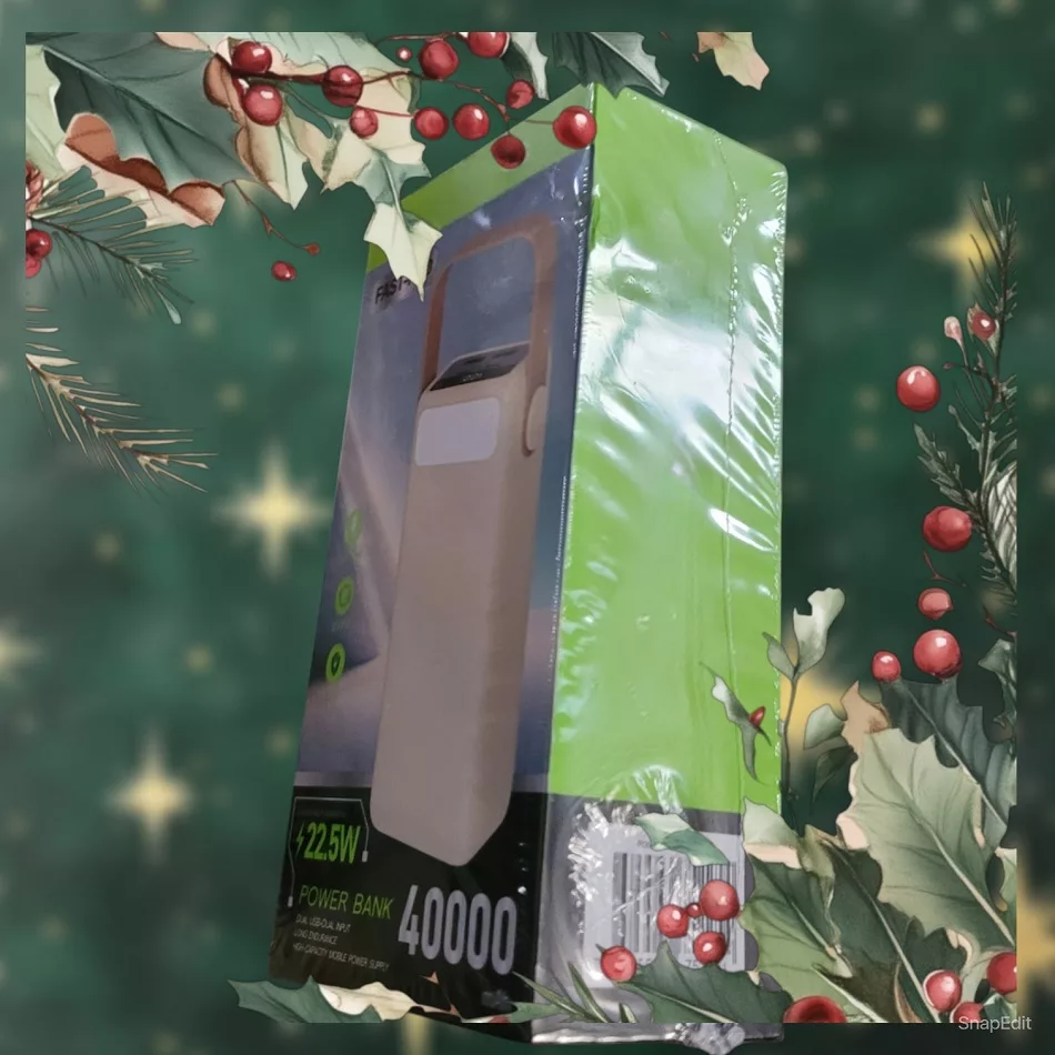 پاوربانک مدل 22.5wظرفیت 40000 میلی آمپر ساعت به همراه کابل تبدیل USB-C