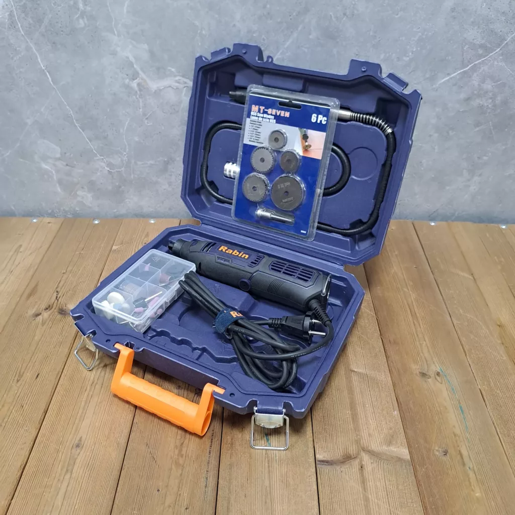 فرز انگشتی دیمردار 3.2 میلیمتری 130 وات رابین مدل 3110_130W مجموعه 110 عددی