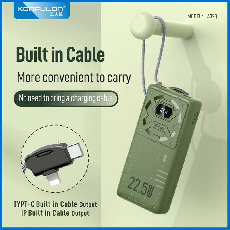 پاوربانک کانفلون مدل A32Q ظرفیت 20000 میلی آمپر ساعت