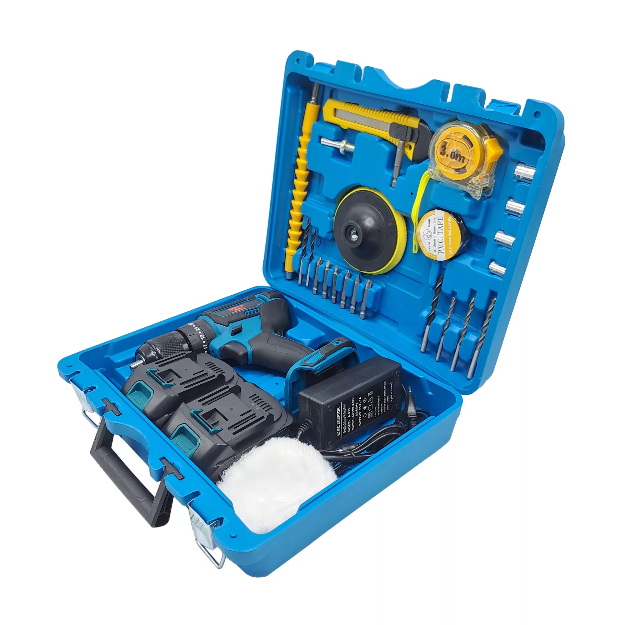 مجموعه 29 عددی دریل پیچ گوشتی چکشی شارژی باس مدل LIFE_STYLE