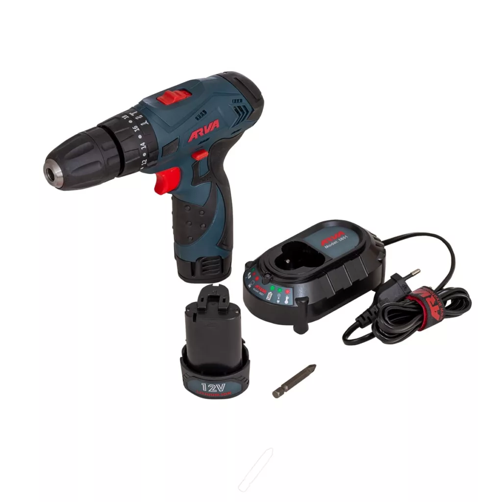 دریل شارژی  سه نظام خودکار 12 ولت آروا مدل 5851
