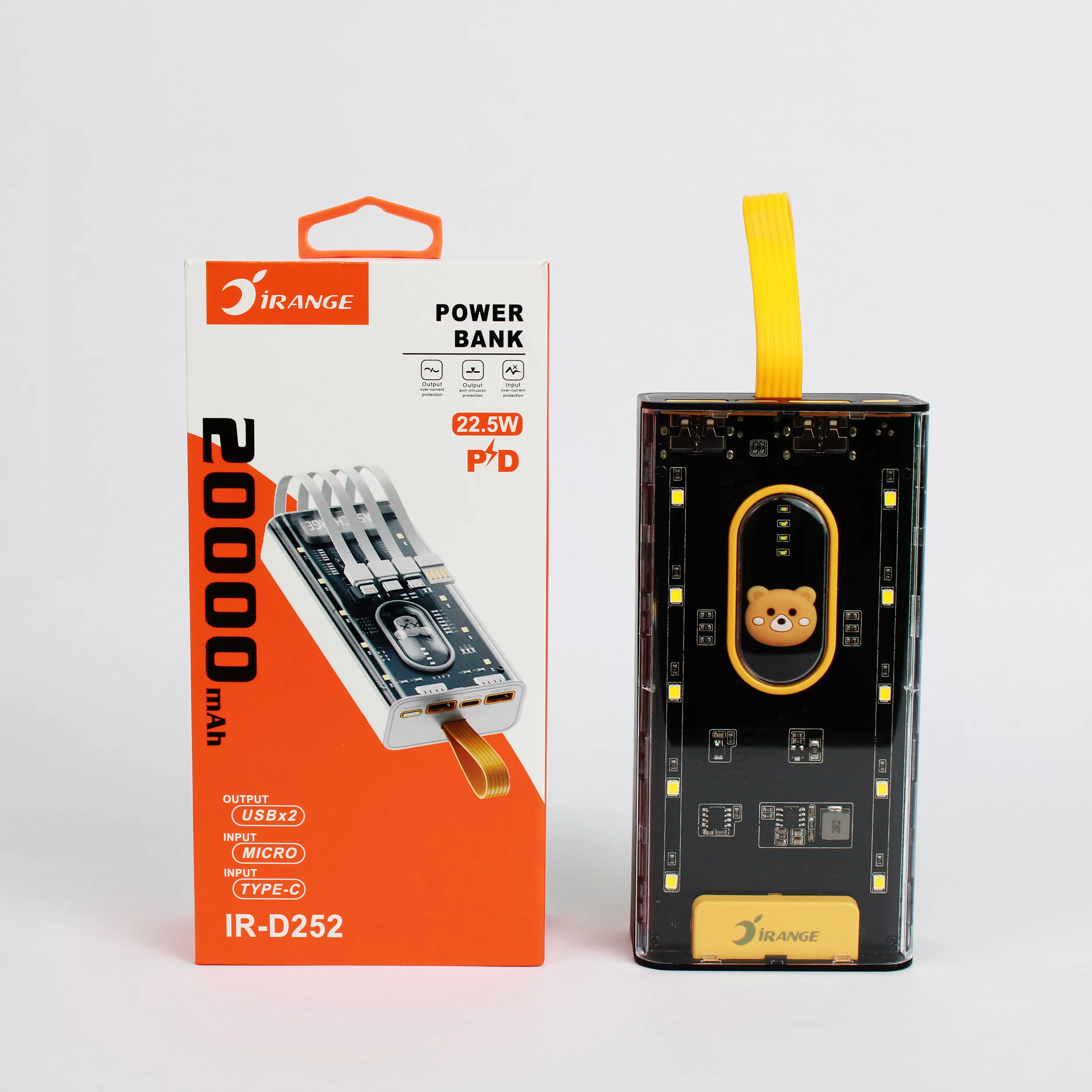 پاوربانک آیرنج مدل IR - D252 ظرفیت 20000 میلیآمپرساعت