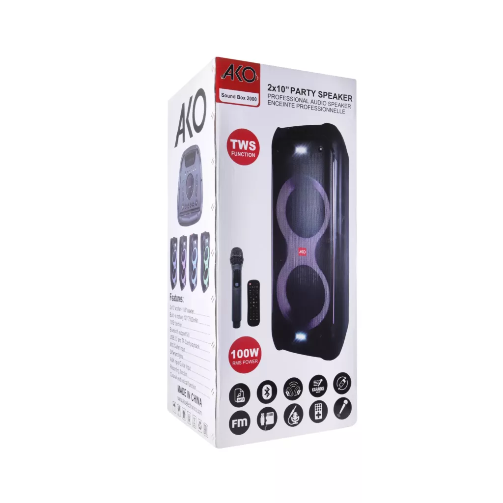 اسپیکر بلوتوثی قابل حمل آکو مدل Sound Box 2000