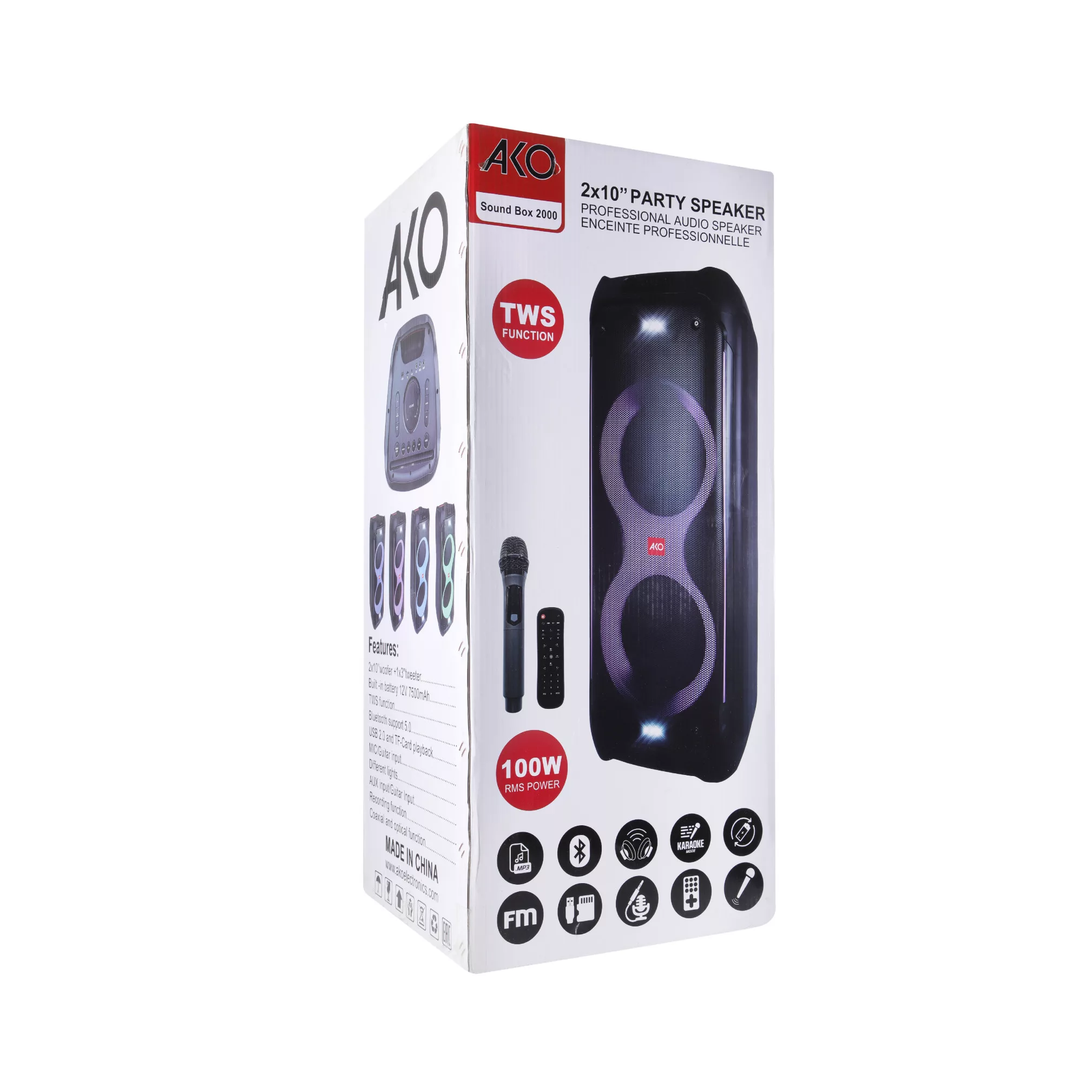 اسپیکر بلوتوثی قابل حمل آکو مدل Sound Box 2000