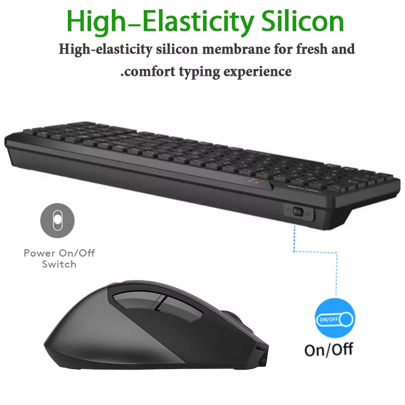 کیبورد و ماوس بی سیم ای فورتک مدل FG_24OO_AIR2