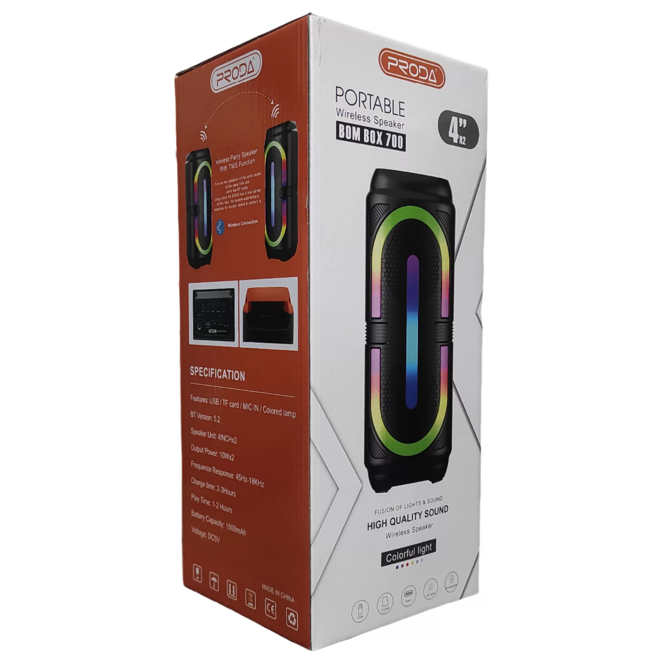 اسپیکر بلوتوثی قابل حمل پرودا مدل BOM BOX 700