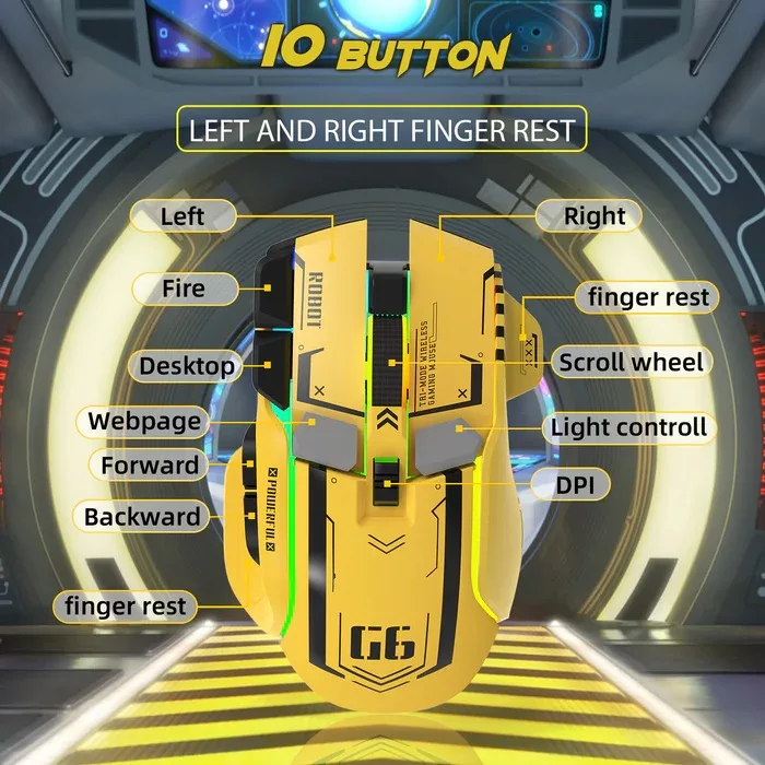 ماوس بی سیم مخصوص بازی مدل G6