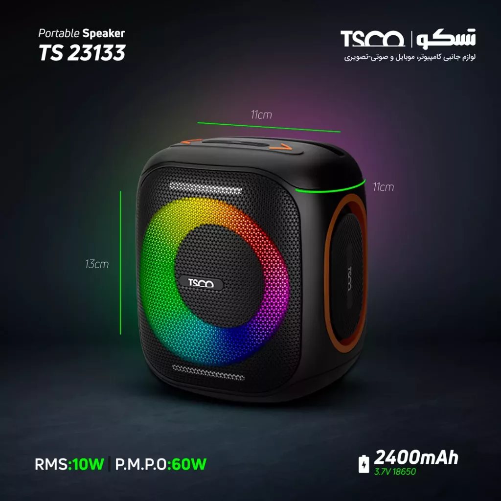 اسپیکر بلوتوثی قابل حمل تسکو مدل TS 23133