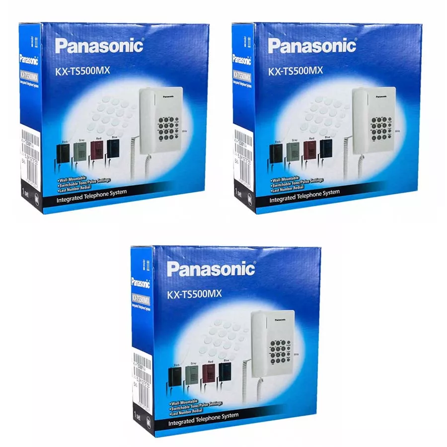 تلفن پاناسونیک مدل KX-TS500MX بسته 3 عددی