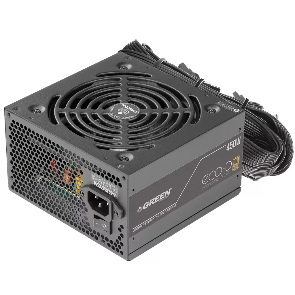 منبع تغذیه کامپیوتر 450W وات گرین مدل GP450A-ECO D