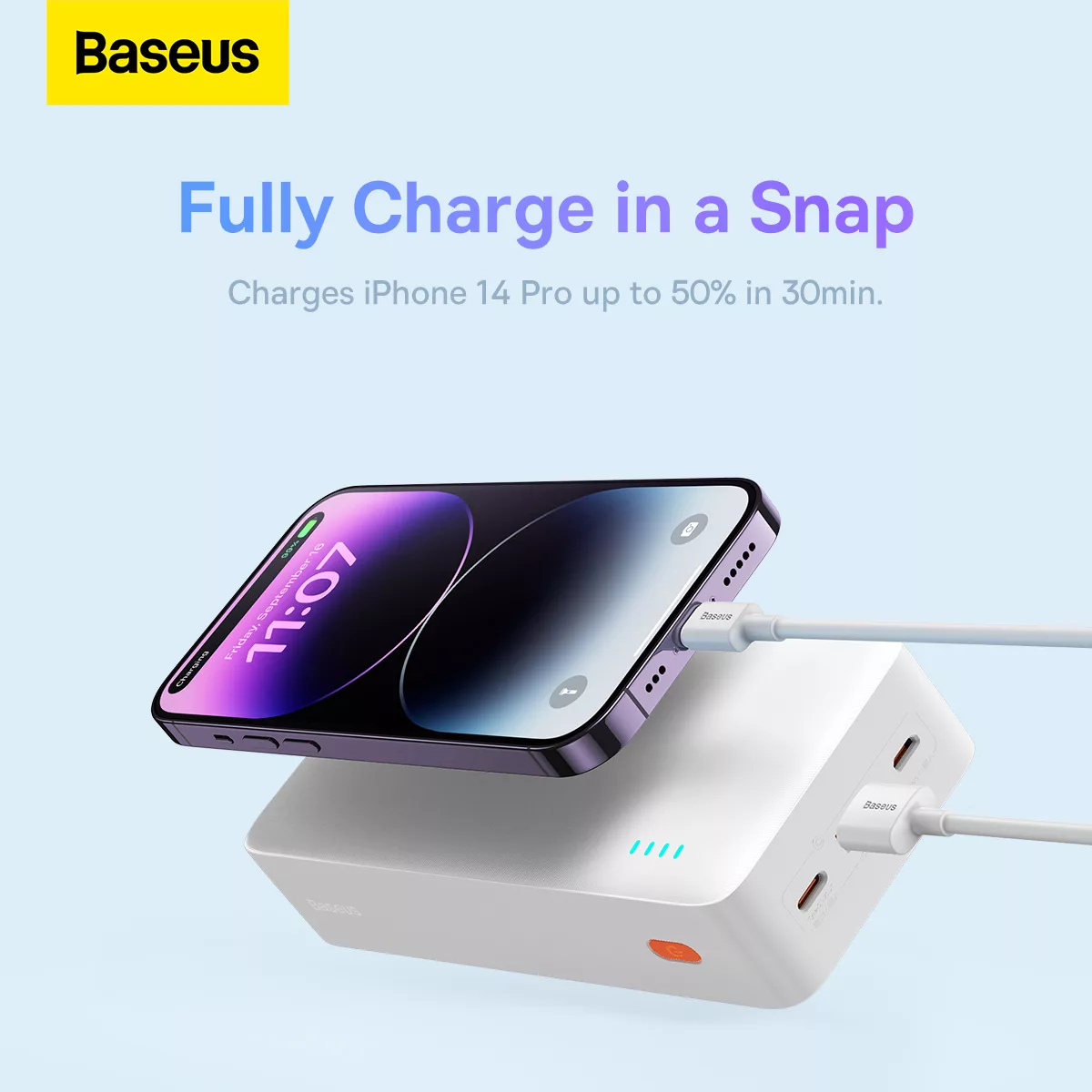 پاوربانک بیسوس مدل Airpow 20W ظرفیت 30000 میلی آمپر ساعت