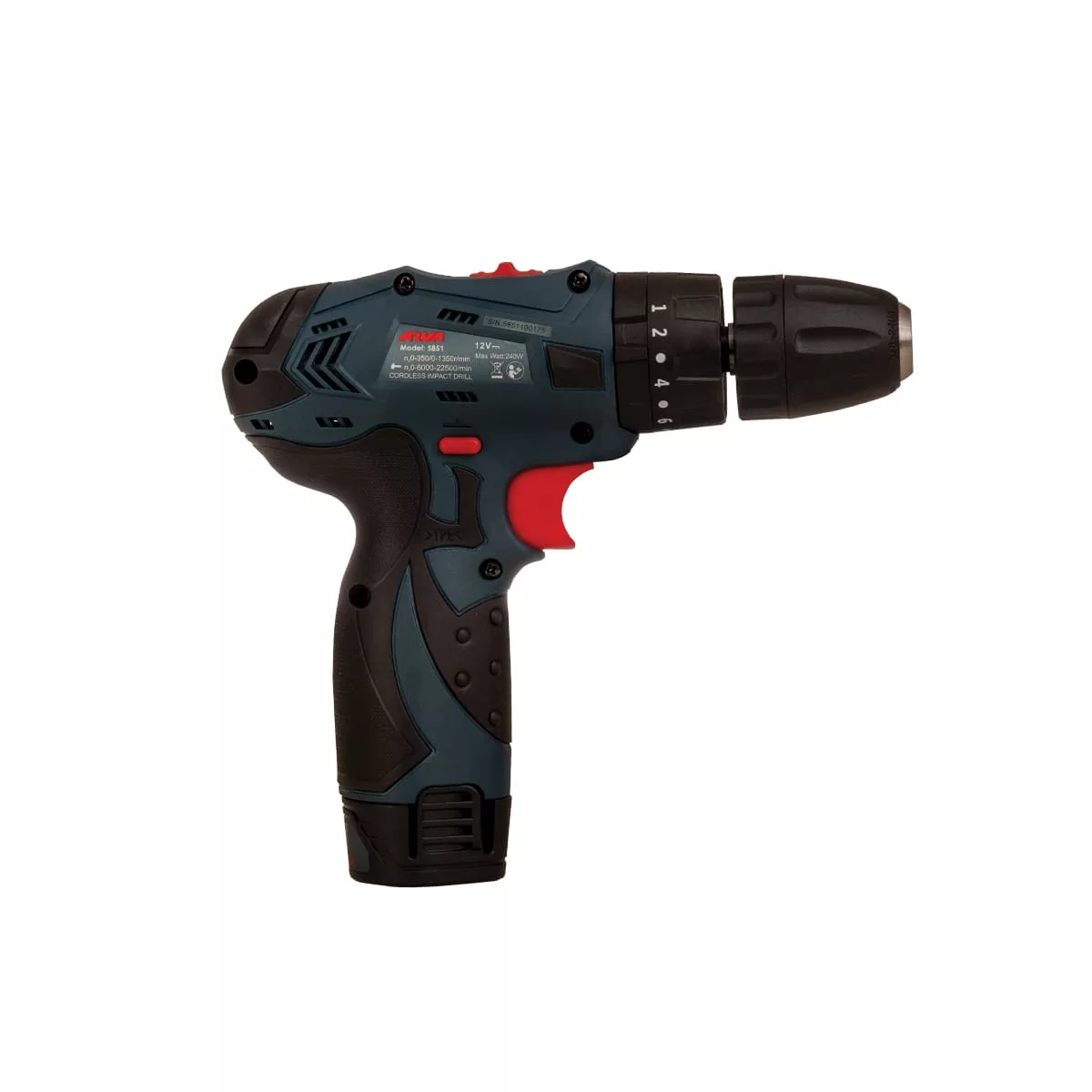دریل شارژی  سه نظام خودکار 12 ولت آروا مدل 5851