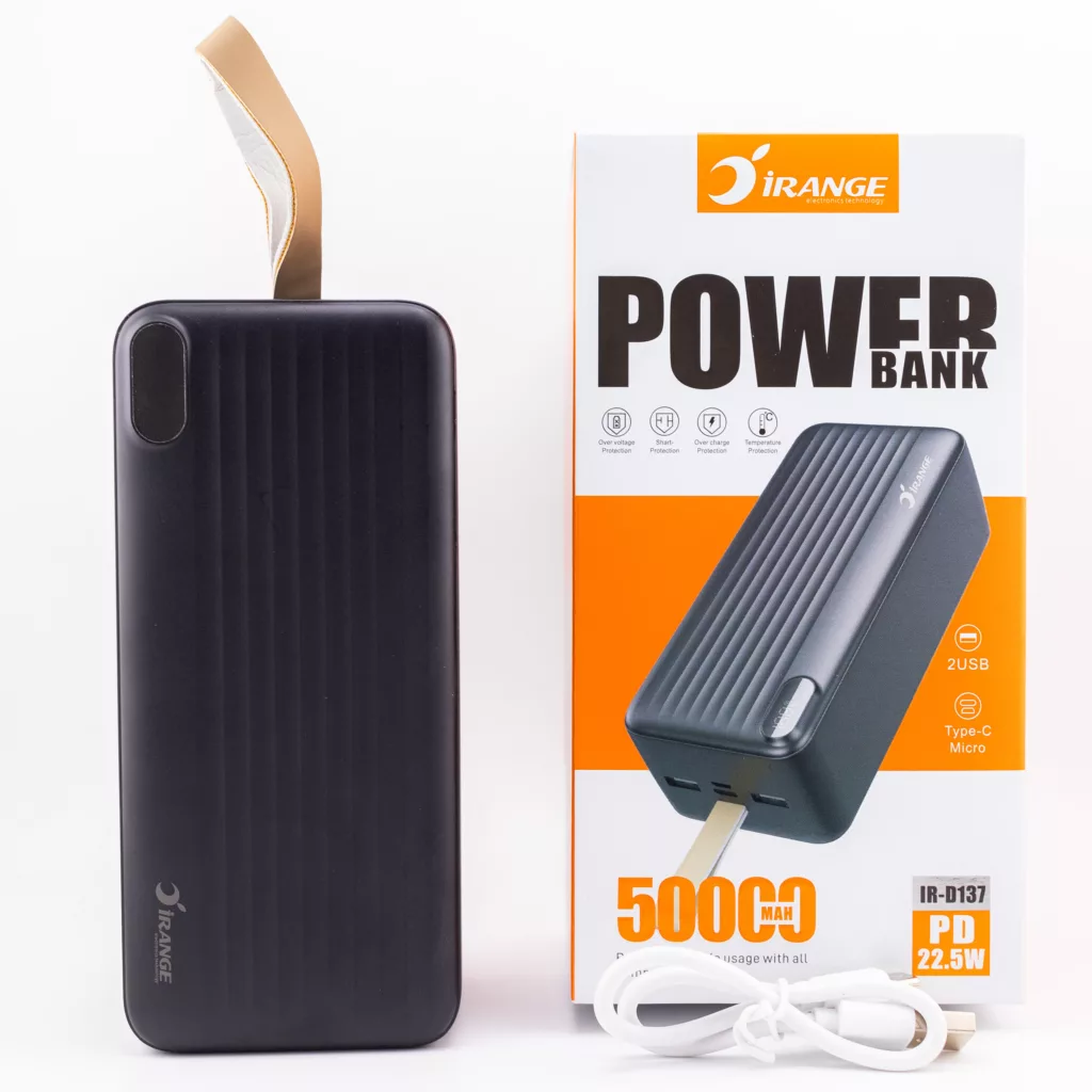 پاوربانک آیرنج مدل IR - D137 ظرفیت 50000 میلی‌آمپرساعت