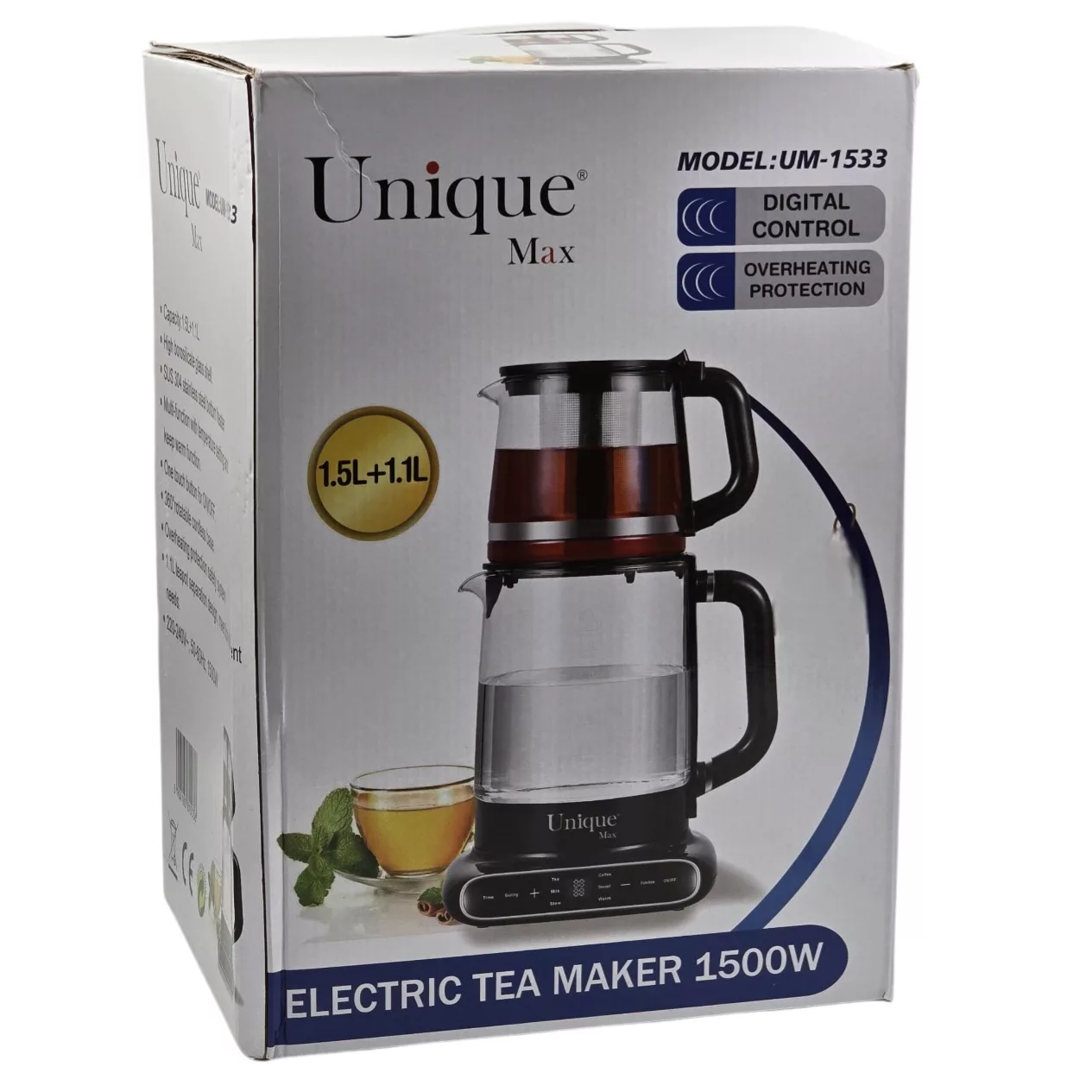 چای ساز روی هم یونیک مکس مدل UM-1533