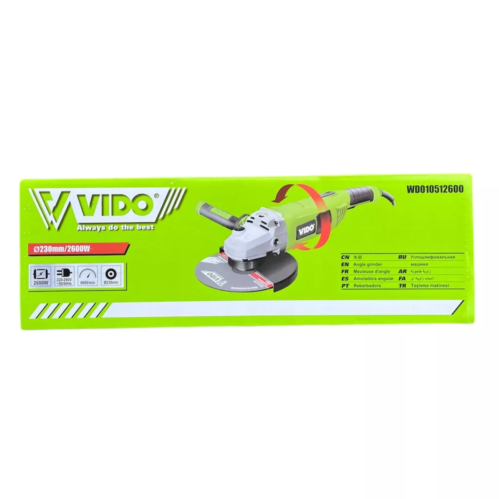 فرز 230 میلیمتری 2600 وات ویدو مدل سنگبری حرفه ای کد WD010512600
