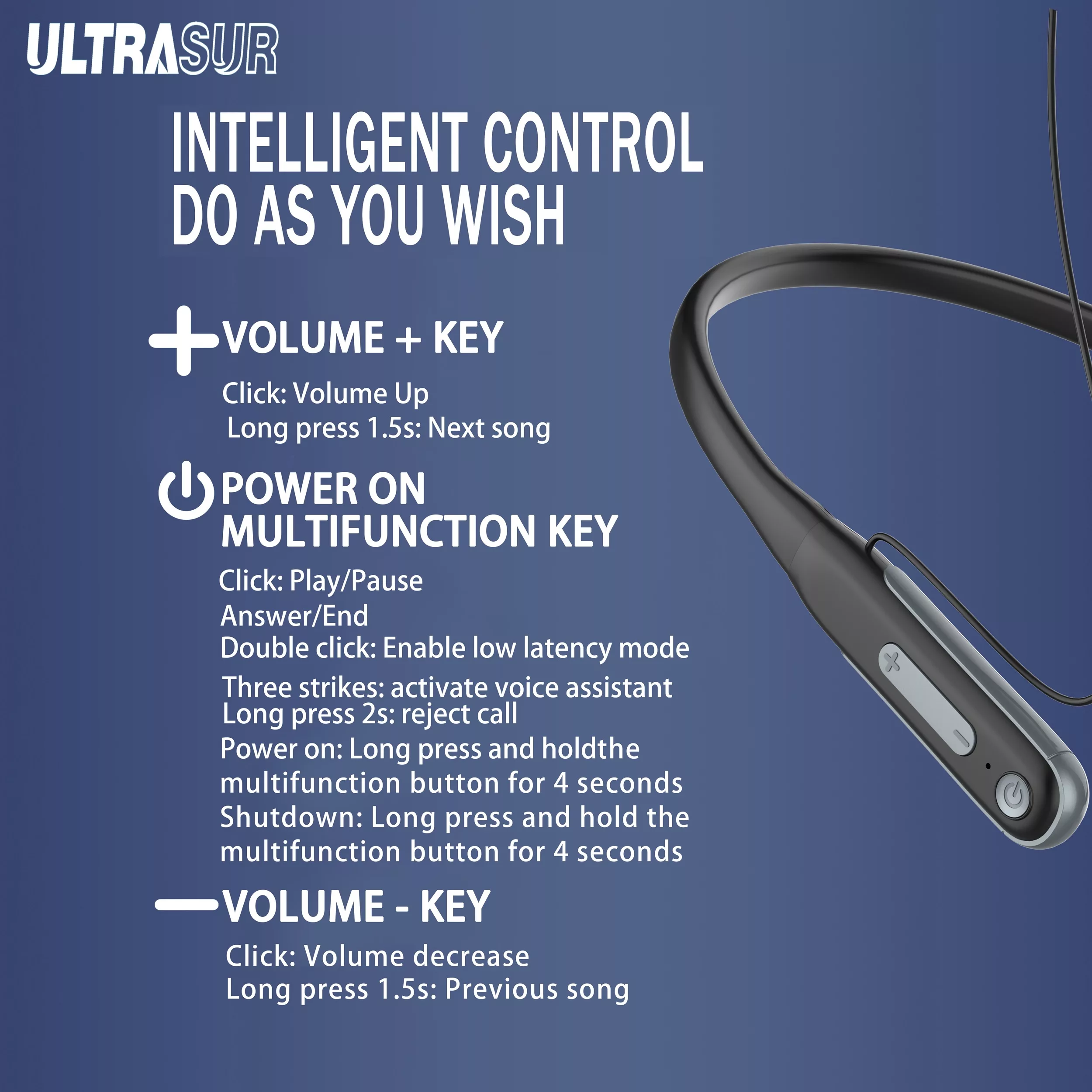 هندزفری بلوتوثی اولتراسور مدل U-N15