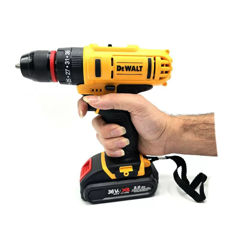 دریل پیچ گوشتی شارژی چکشی  مدل DW03 مجموعه 25 عددی