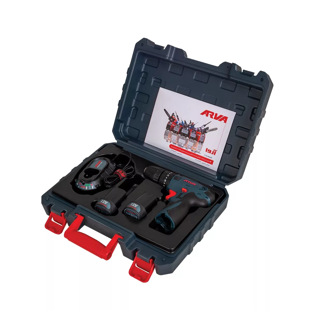 دریل شارژی  سه نظام خودکار 12 ولت آروا مدل 5851