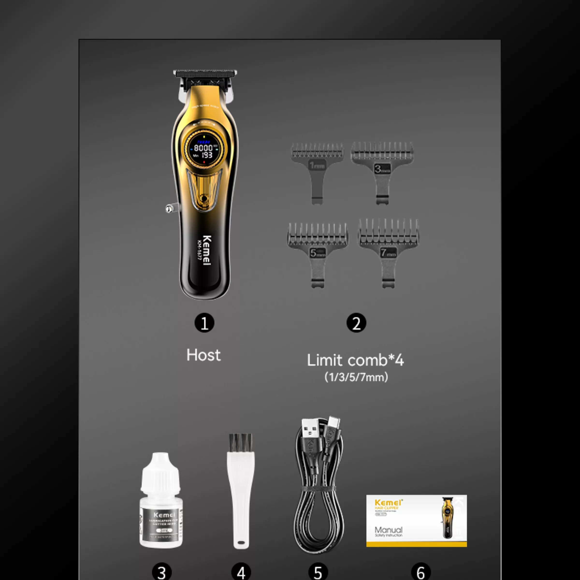 ماشین اصلاح موی سر و صورت کیمی مدل km-1677