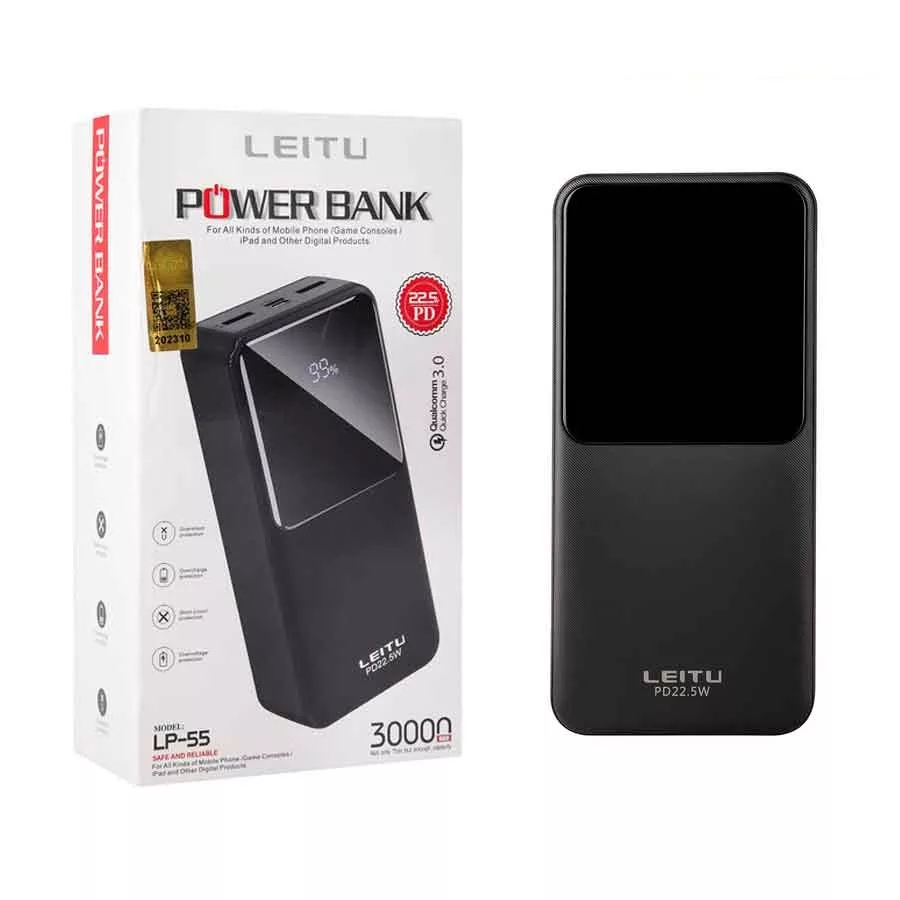 پاوربانک لیتو مدل LP-55 ظرفیت 30000  میلی آمپرساعت