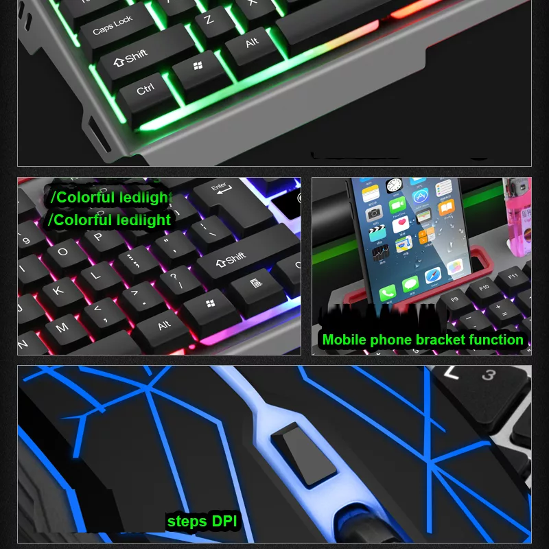 کیبورد مخصوص بازی لایماید مدل RGB-K19 کد MOBILE STAND-2024