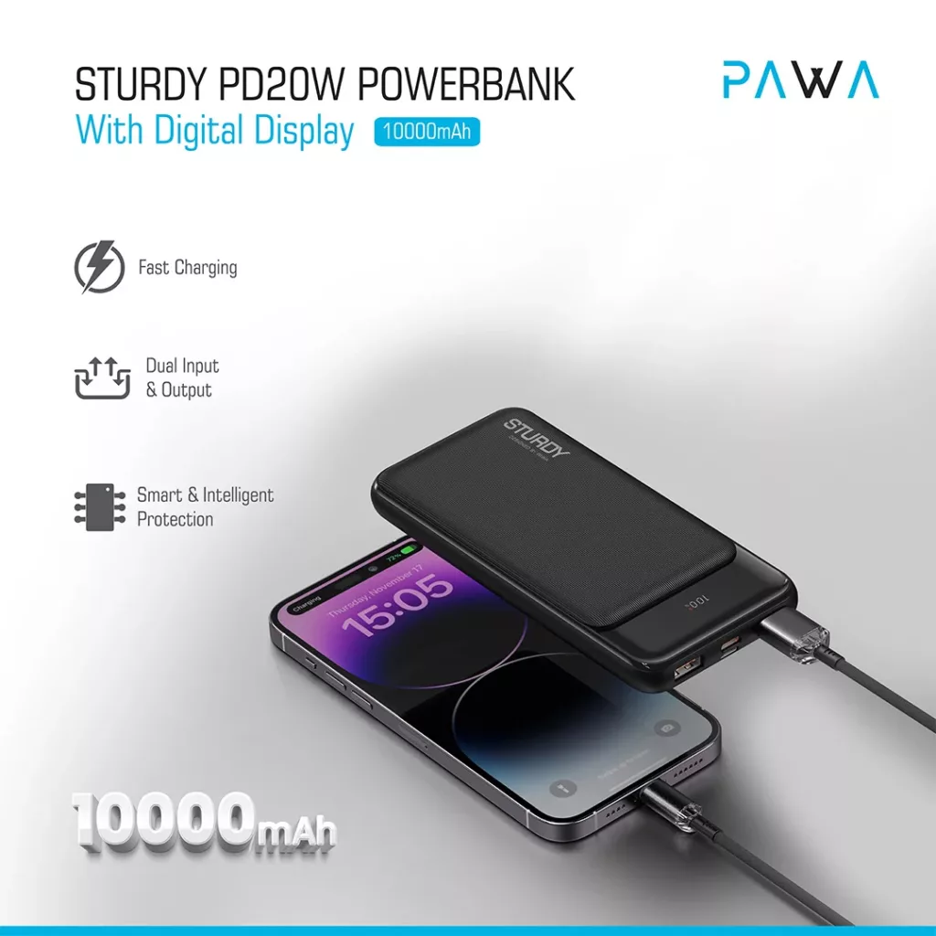 پاوربانک پاوا مدل SDR5798 باظرفیت 10000میلی آمپر ساعت