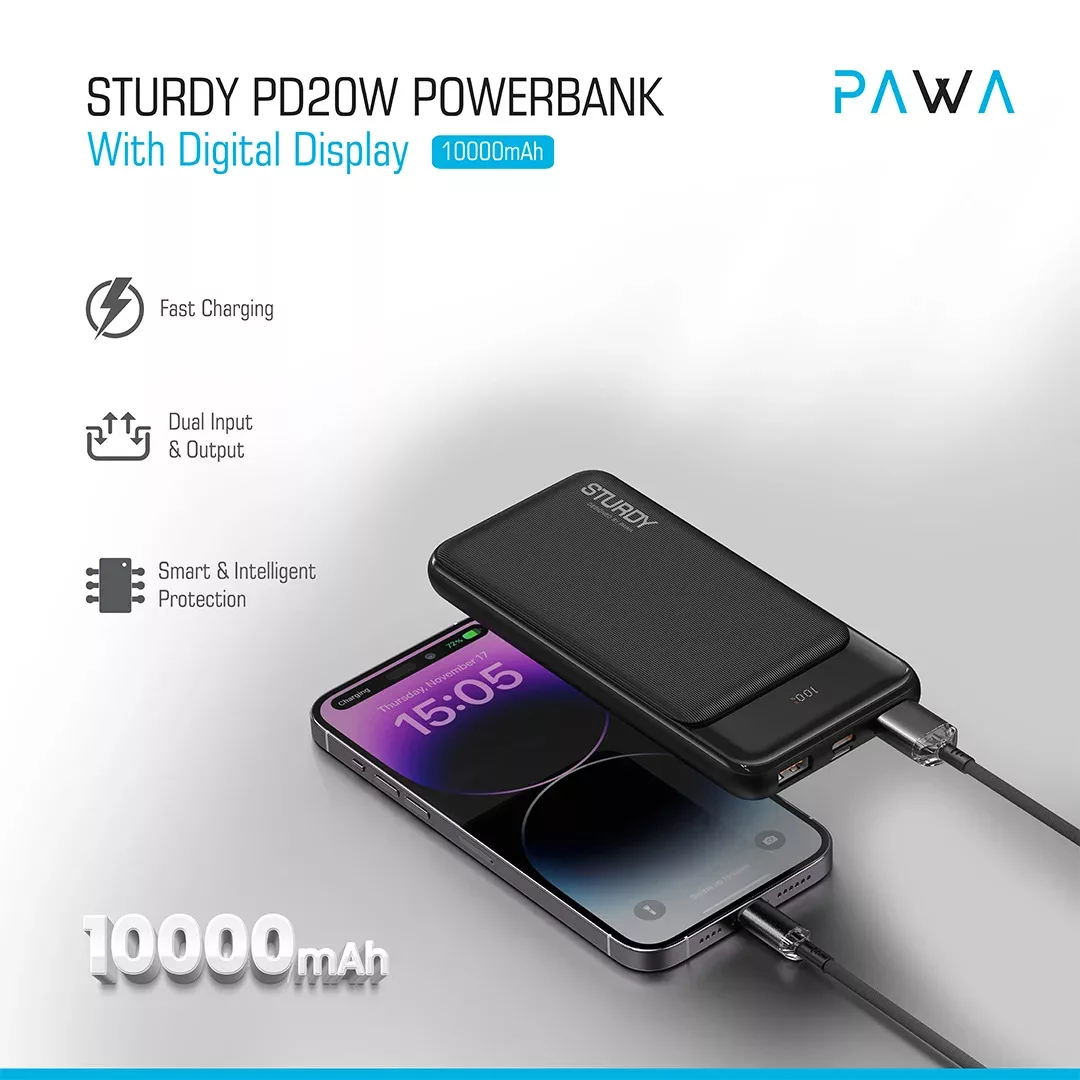 پاوربانک پاوا مدل SDR5798 باظرفیت 10000میلی آمپر ساعت