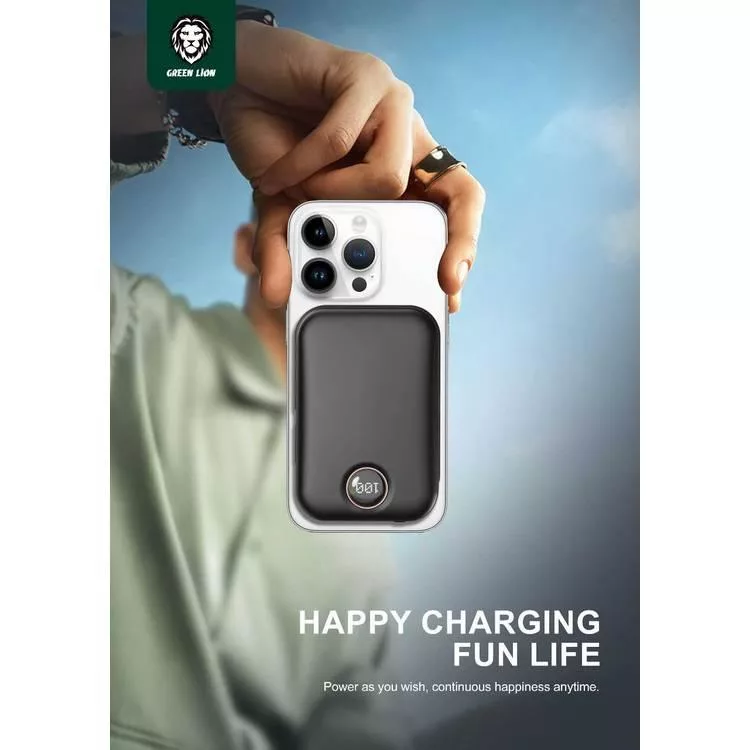 پاوربانک 22.5 وات گرین لاین مدل Monaco MagSafe  ظرفیت 20000 میلی آمپر ساعت