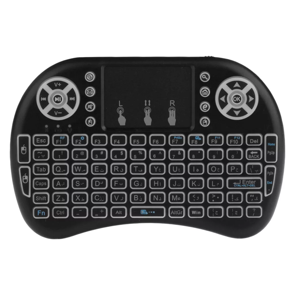 مینی کیبورد بی‌سیم همراه با تاچ‌پد مدل 08RF/2.2 Persian