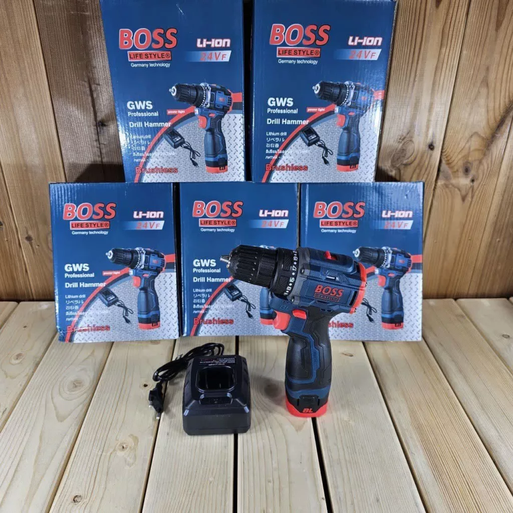 دریل پیچ گوشتی شارژی باس مدل BRUSHLESS