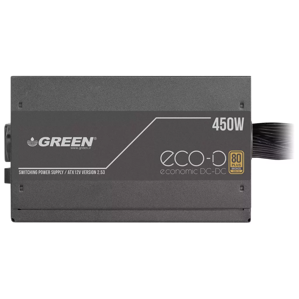 منبع تغذیه کامپیوتر 450W وات گرین مدل GP450A-ECO D