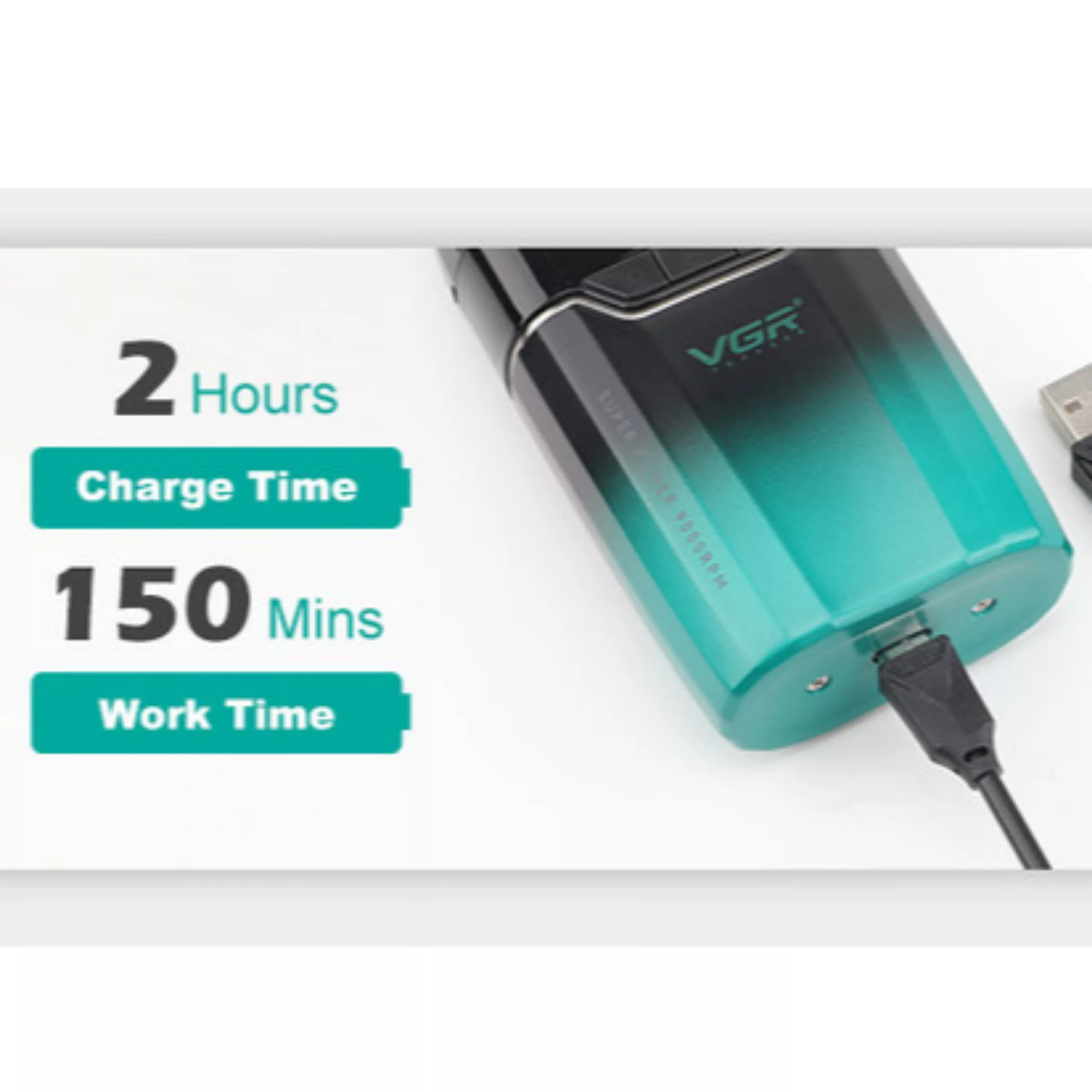 ماشین اصلاح موی سر و صورت شارژی وی جی ار مدل V-308