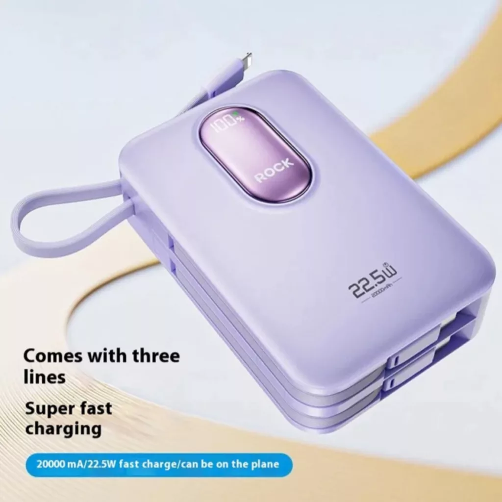 پاوربانک راک مدل Y19 ظرفیت 1500 میلی آمپر ساعت